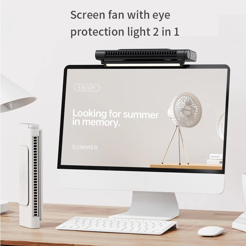 Bladeless PC Monitor Air Cooler - Best Rechargeable Air Conditioner