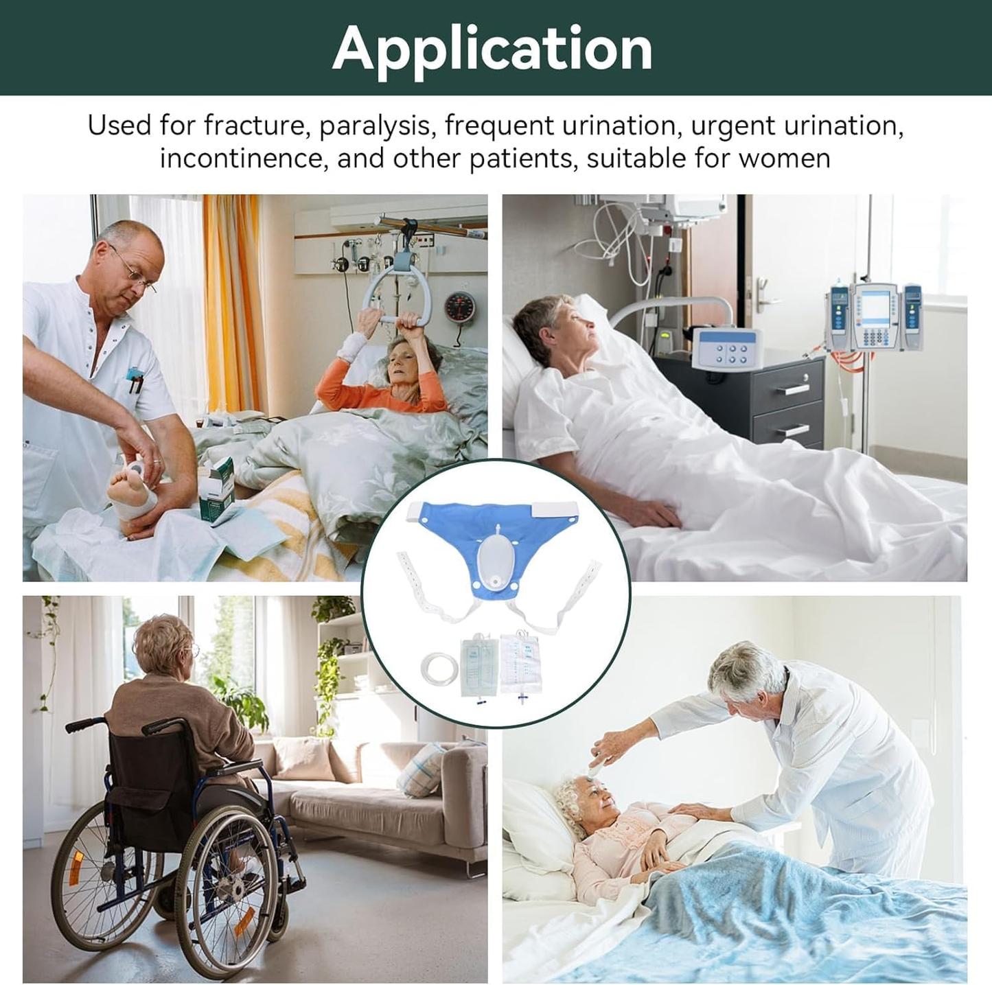 Medical Grade Wearable Urinary Drainage Bag for Men Portable Reusable
