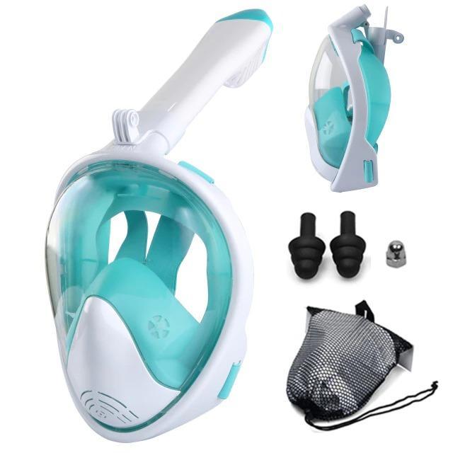 Snorkel Mask - Full Face Anti Fog Underwater Scuba Diving Mask
