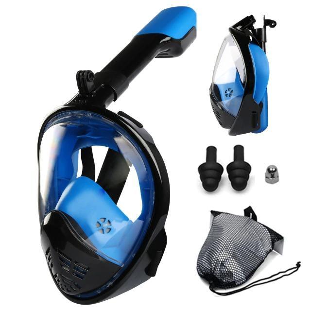 Snorkel Mask - Full Face Anti Fog Underwater Scuba Diving Mask