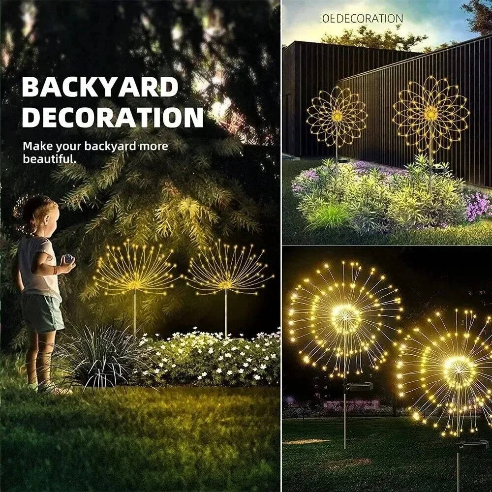Firework Lights Outdoor Garden Decorations