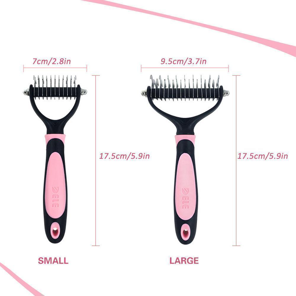 Dual-Sided Pet Dematting Comb for Dogs & Cats