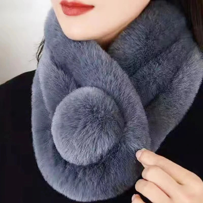 Plush Faux Fur Winter Scarf