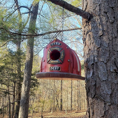 Firefighter-Themed Birdhouse