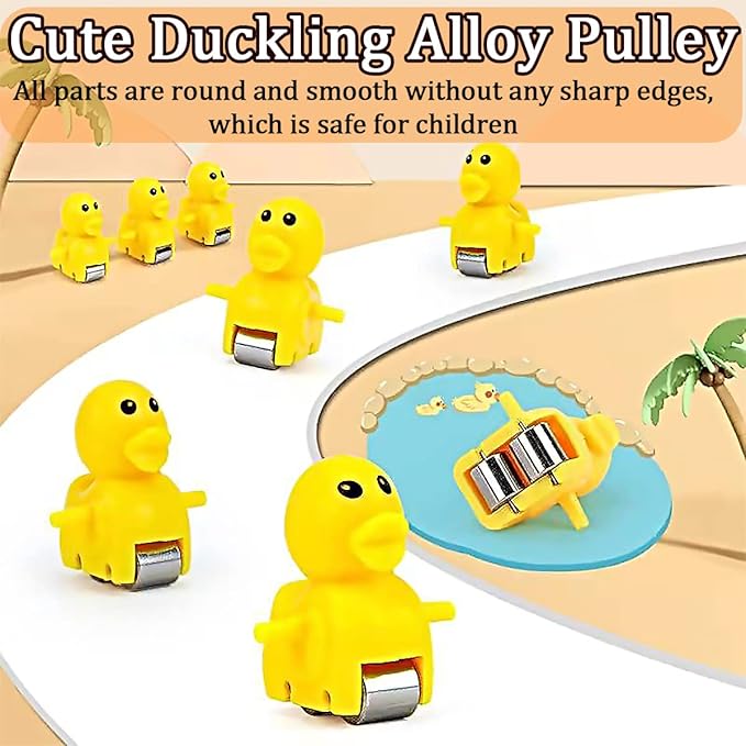 Duck Roller Coaster Climbing Stairs Tracks Slide Toy