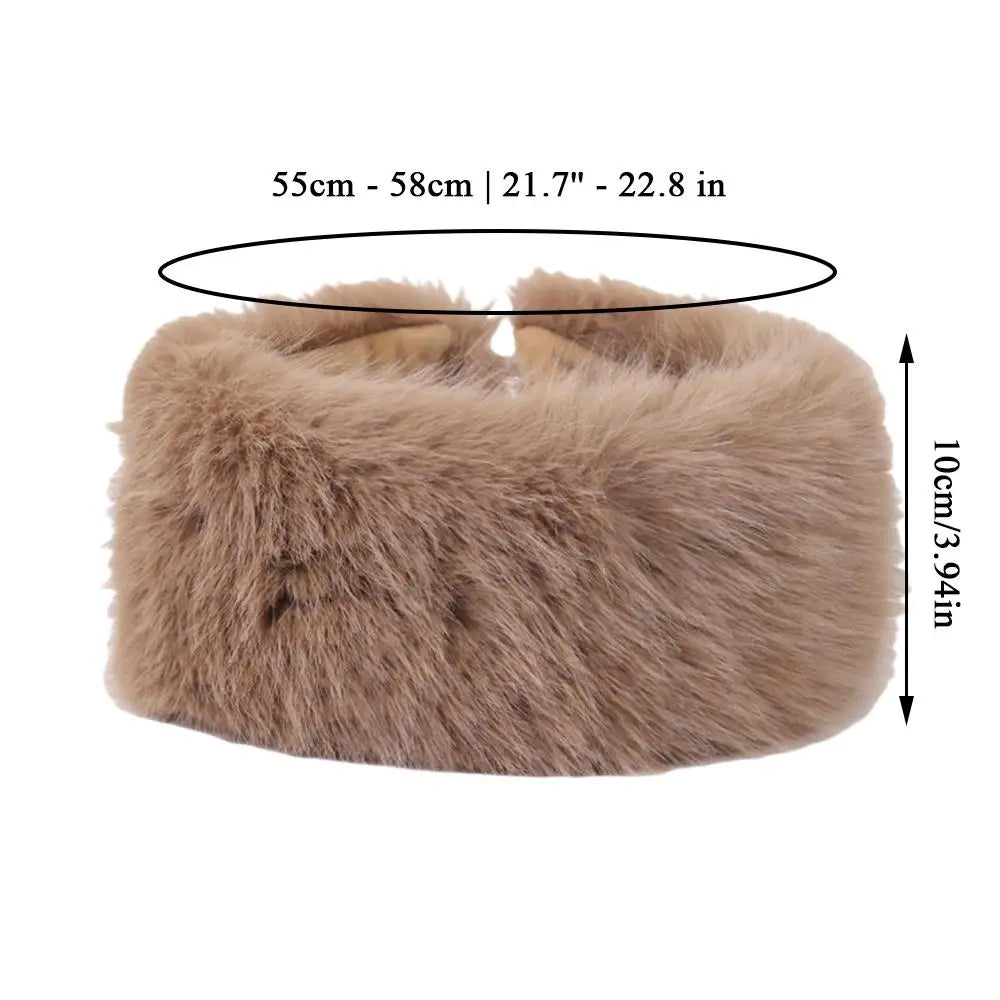 Fluffy Faux Fur Headband for Women
