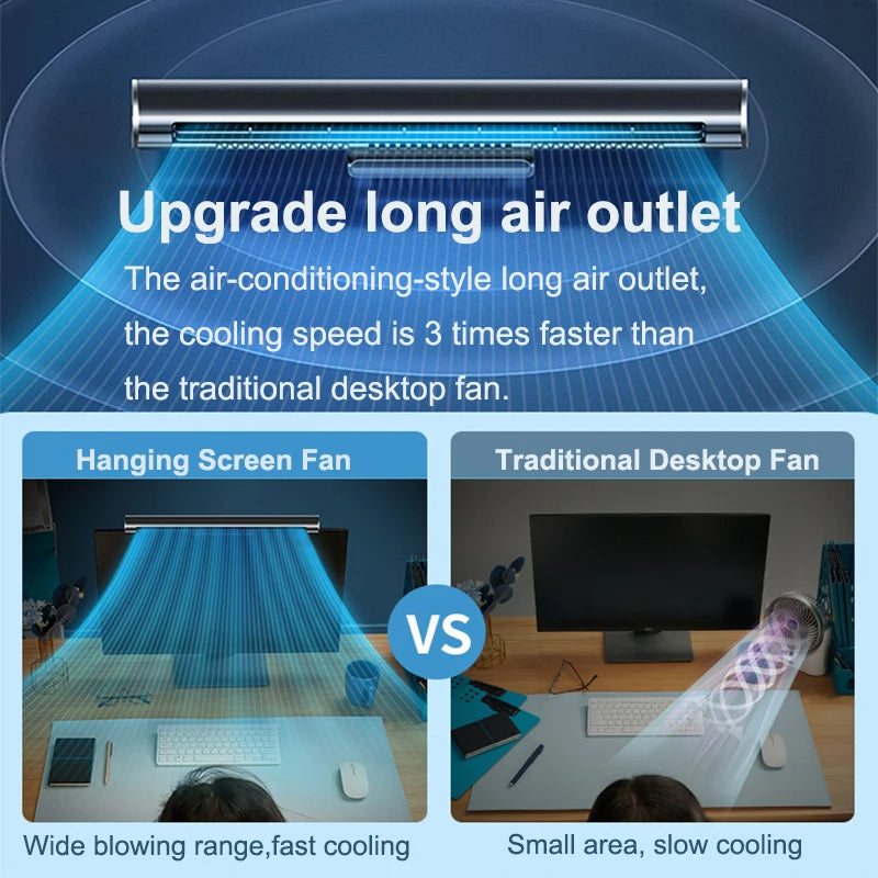 Bladeless PC Monitor Air Cooler - Best Rechargeable Air Conditioner