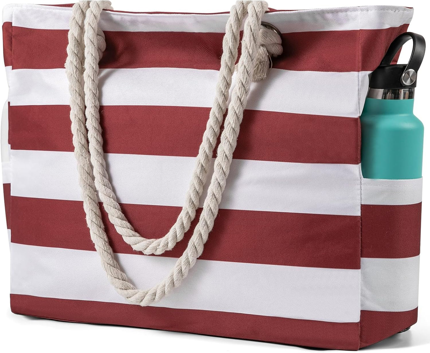 Beach Bliss | Large Waterproof Beach Tote Bag with Zipper | Sandproof Design for Easy Summer Outings