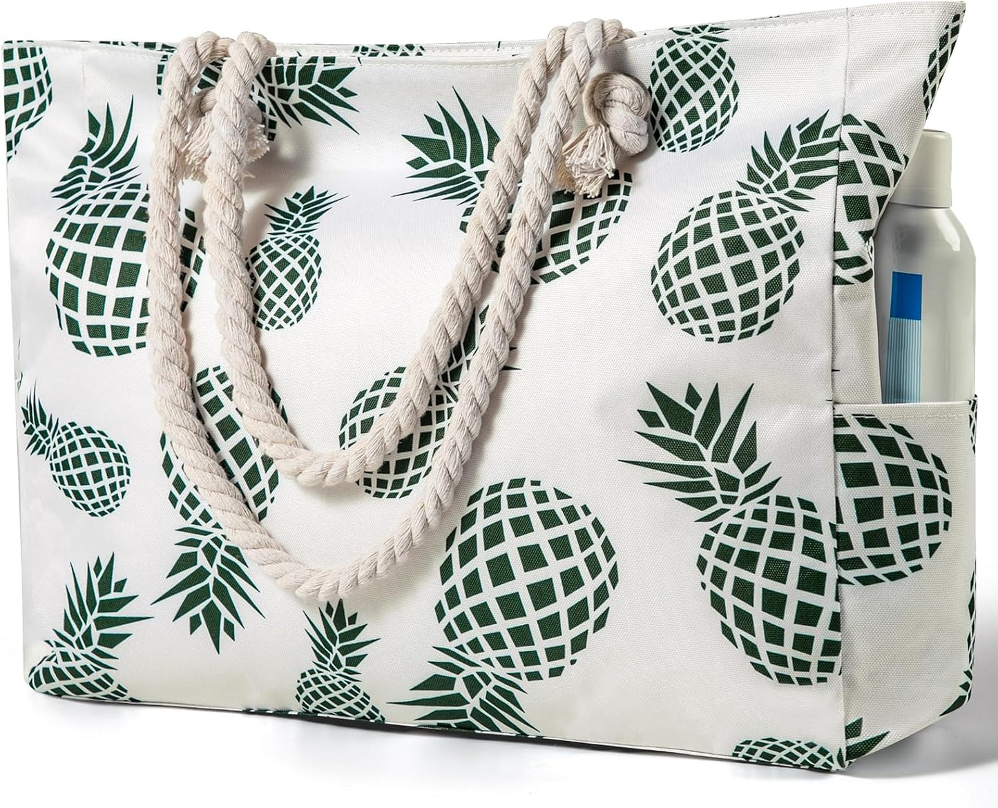 Beach Bliss | Large Waterproof Beach Tote Bag with Zipper | Sandproof Design for Easy Summer Outings