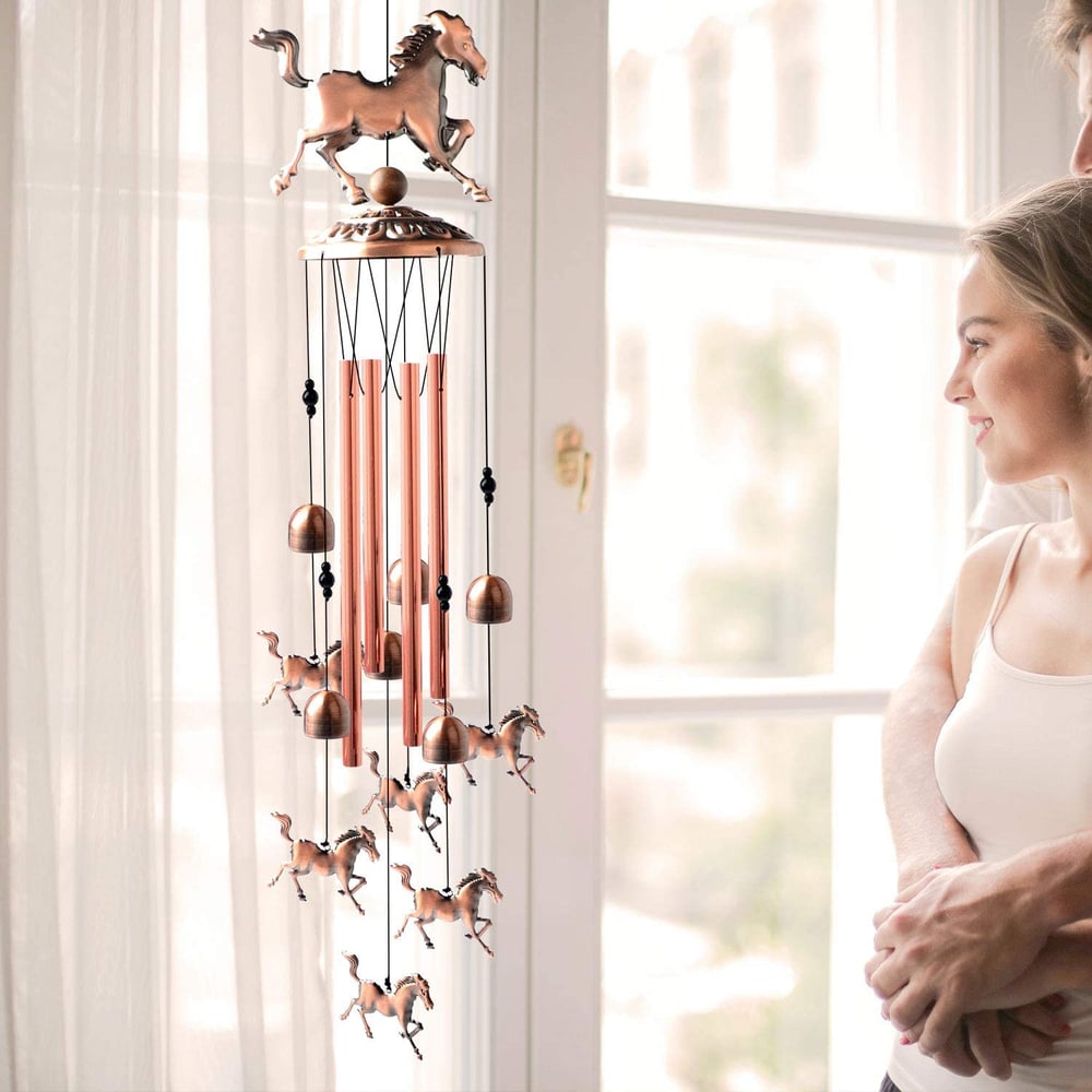 Pure Hand-Made Copper Horse Wind Chimes