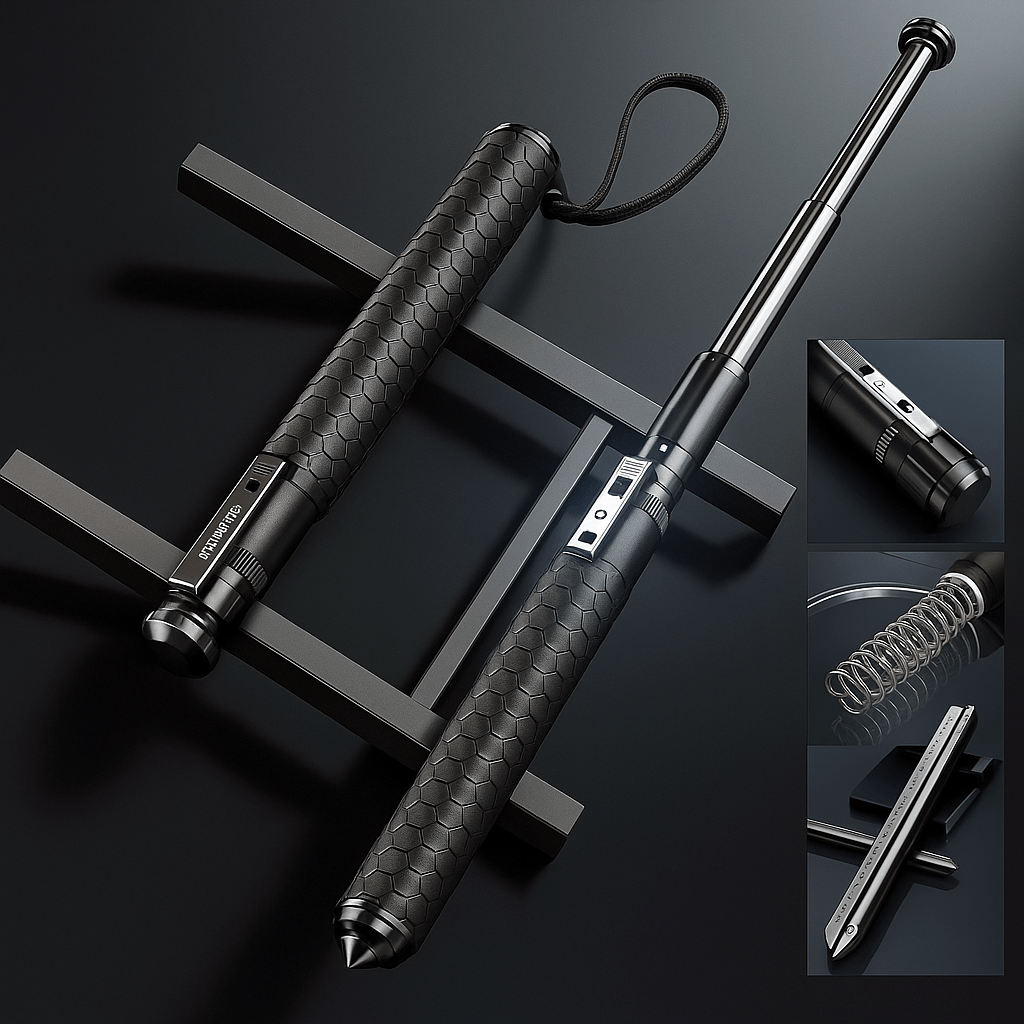 Automatic Self-Defense Walking Stick with Quick-Deploy Mechanism | Adjustable & Ergonomic Design for Enhanced Stability