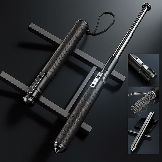 Automatic Self-Defense Walking Stick with Quick-Deploy Mechanism | Adjustable & Ergonomic Design for Enhanced Stability