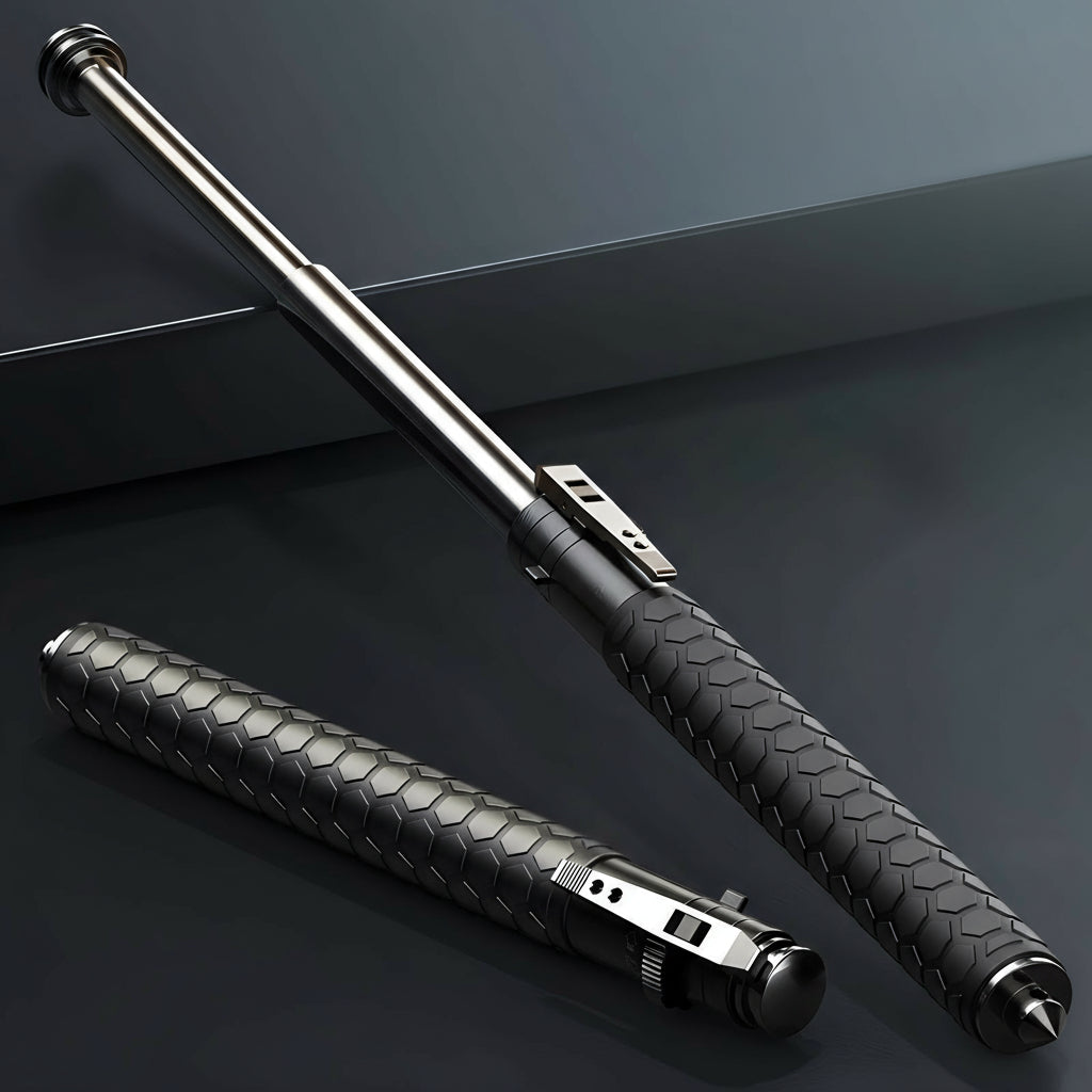 Automatic Self-Defense Walking Stick with Quick-Deploy Mechanism | Adjustable & Ergonomic Design for Enhanced Stability
