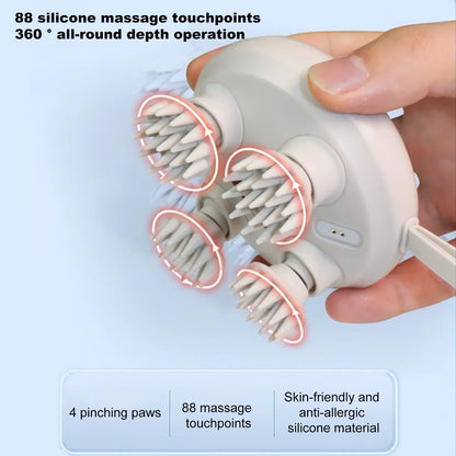 Waterproof & Skin-friendly USB Rechargeable Cat Massager