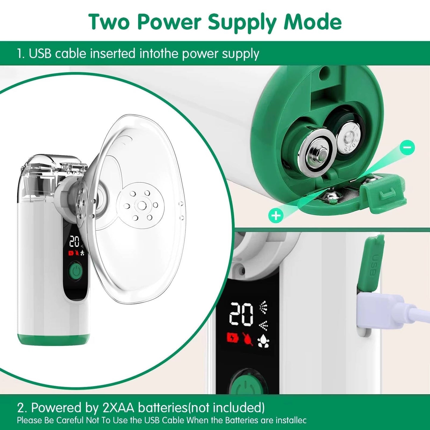 Compact USB Rechargeable Mist Inhaler with Whisper-Quiet Operation | Portable Relief for Easy Breathing