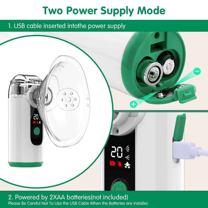 Compact USB Rechargeable Mist Inhaler with Whisper-Quiet Operation | Portable Relief for Easy Breathing