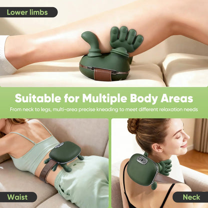 Vepine Deep Kneading Neck Massager with Electric Heat & 3 Intensity Modes | Portable Pillow for Ultimate Relaxation