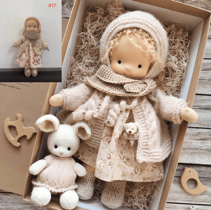 Handmade Waldorf Cuddle Doll - Poppi, Natural Soft Toy