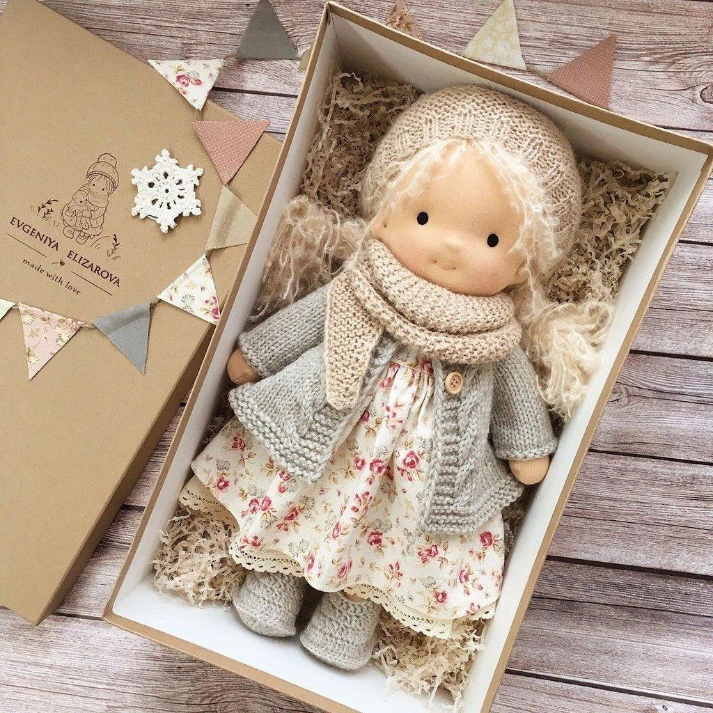 Handmade Waldorf Cuddle Doll - Poppi, Natural Soft Toy
