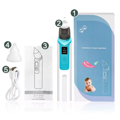Baby Nasal Aspirator with Dual Silicone Tips and Anti-Reflux Design