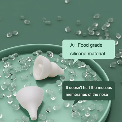 Baby Nasal Aspirator with Dual Silicone Tips and Anti-Reflux Design