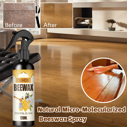 Natural Beeswax Spray | Non-Toxic Furniture Care Solution with Effortless Application | Ideal for a Brilliant Shine on Treated Surfaces