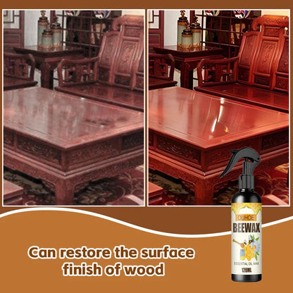 Natural Beeswax Spray | Non-Toxic Furniture Care Solution with Effortless Application | Ideal for a Brilliant Shine on Treated Surfaces