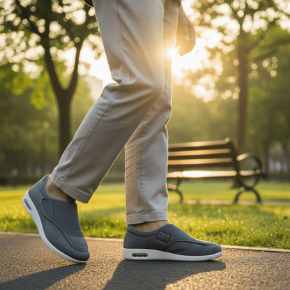 Extra Wide Diabetic Shoes with Memory Foam Insole and Seamless Lining for All Day Comfort