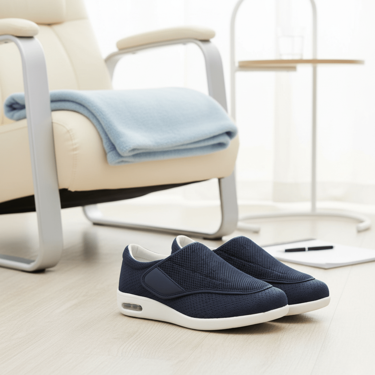 Extra Wide Diabetic Shoes with Memory Foam Insole and Seamless Lining for All Day Comfort