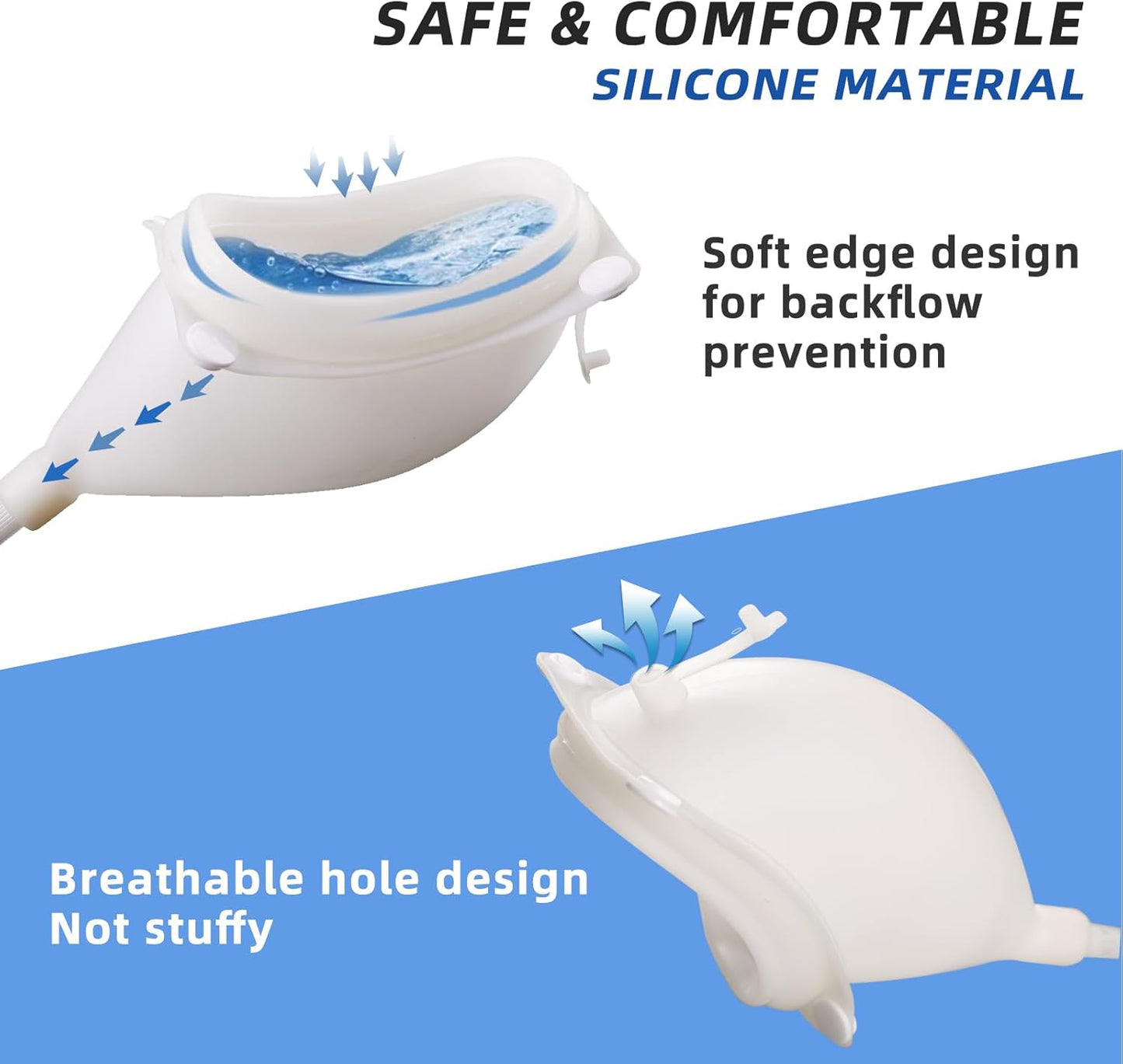 Wearable Urine Collector System with Adjustable Straps & 1000 mL Capacity for Comfort and Convenience
