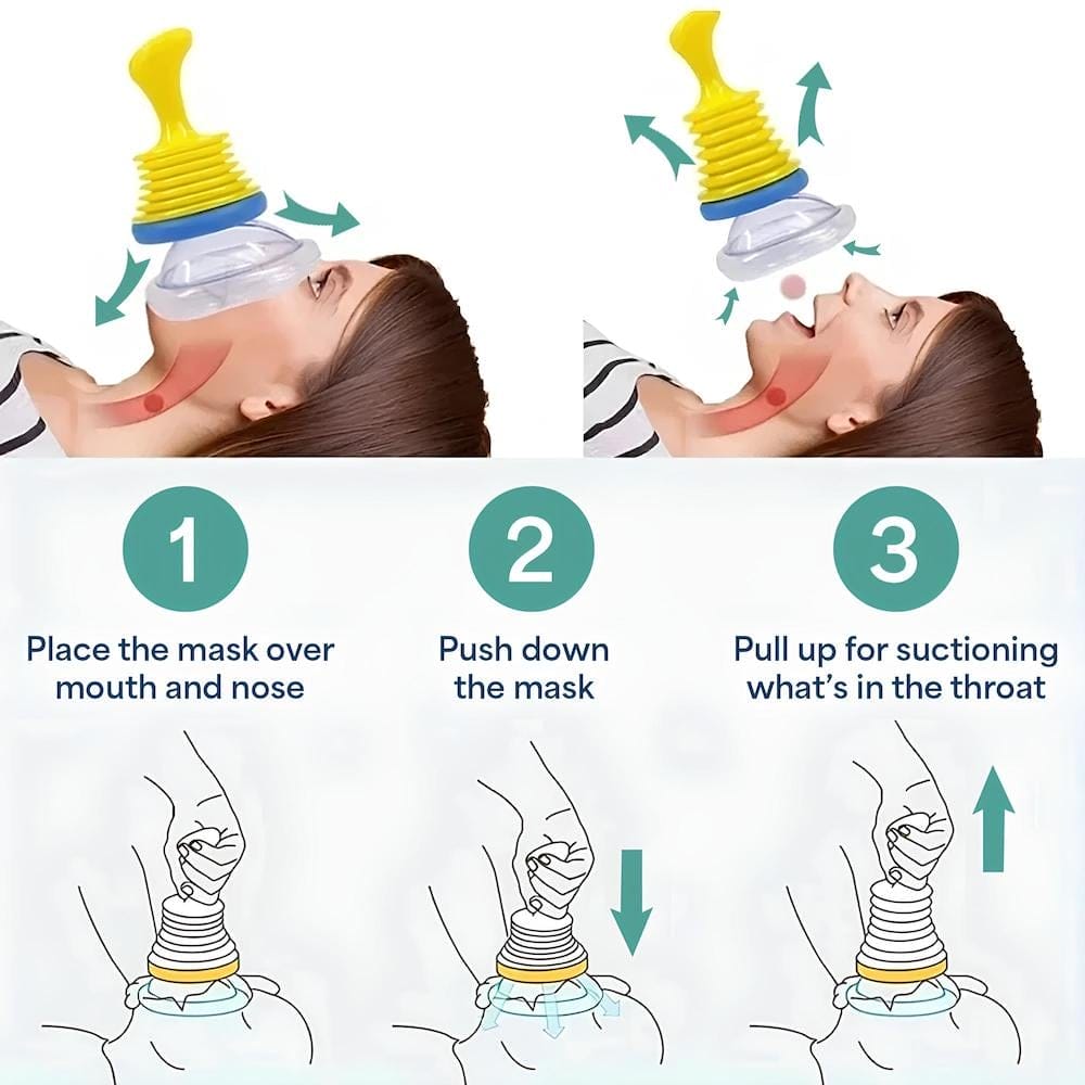 Dechocking Device LifeVac Anti-Choking Rescue Device for Adult and Child Non Invasive Fi ...
