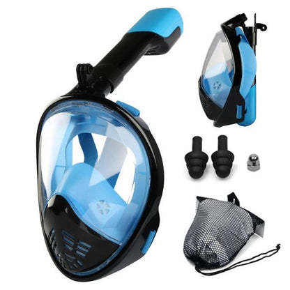 Snorkel Mask - Full Face Anti Fog Underwater Scuba Diving Mask