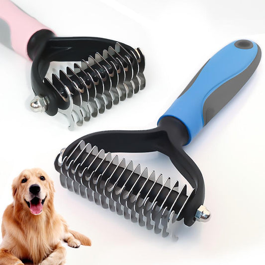 Dual-Sided Pet Dematting Comb for Dogs & Cats