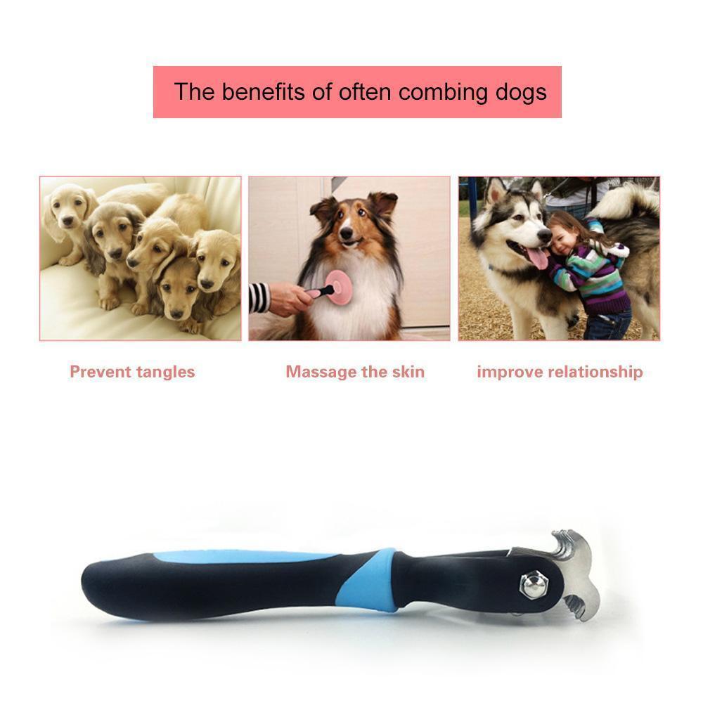 Dual-Sided Pet Dematting Comb for Dogs & Cats