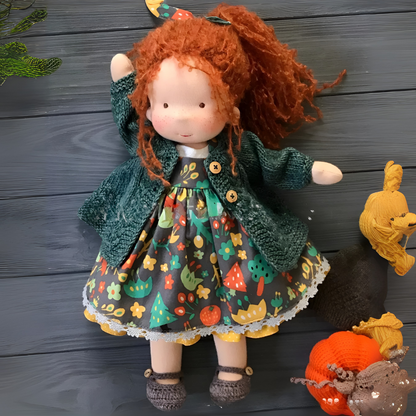 Kids' Handmade Waldorf Cuddly Doll - Soft Natural Playmate