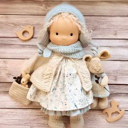 Kids' Handmade Waldorf Cuddly Doll - Soft Natural Playmate