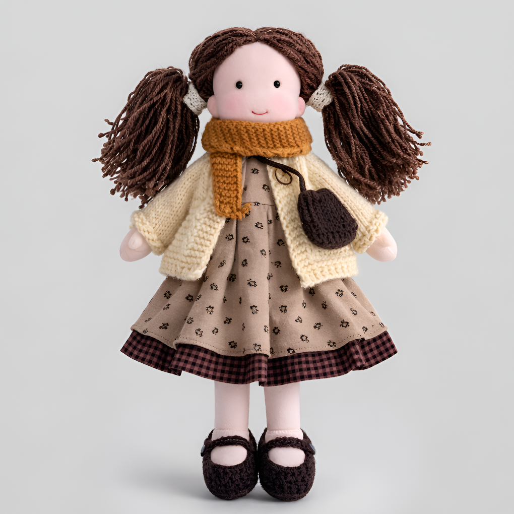 Kids' Handmade Waldorf Cuddly Doll - Soft Natural Playmate