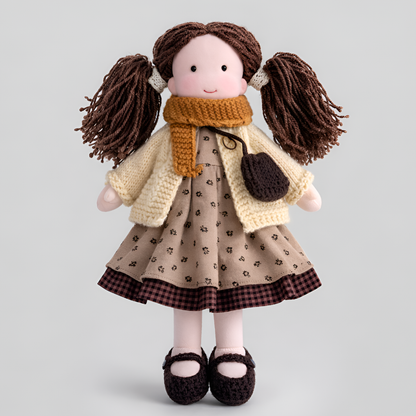 Kids' Handmade Waldorf Cuddly Doll - Soft Natural Playmate