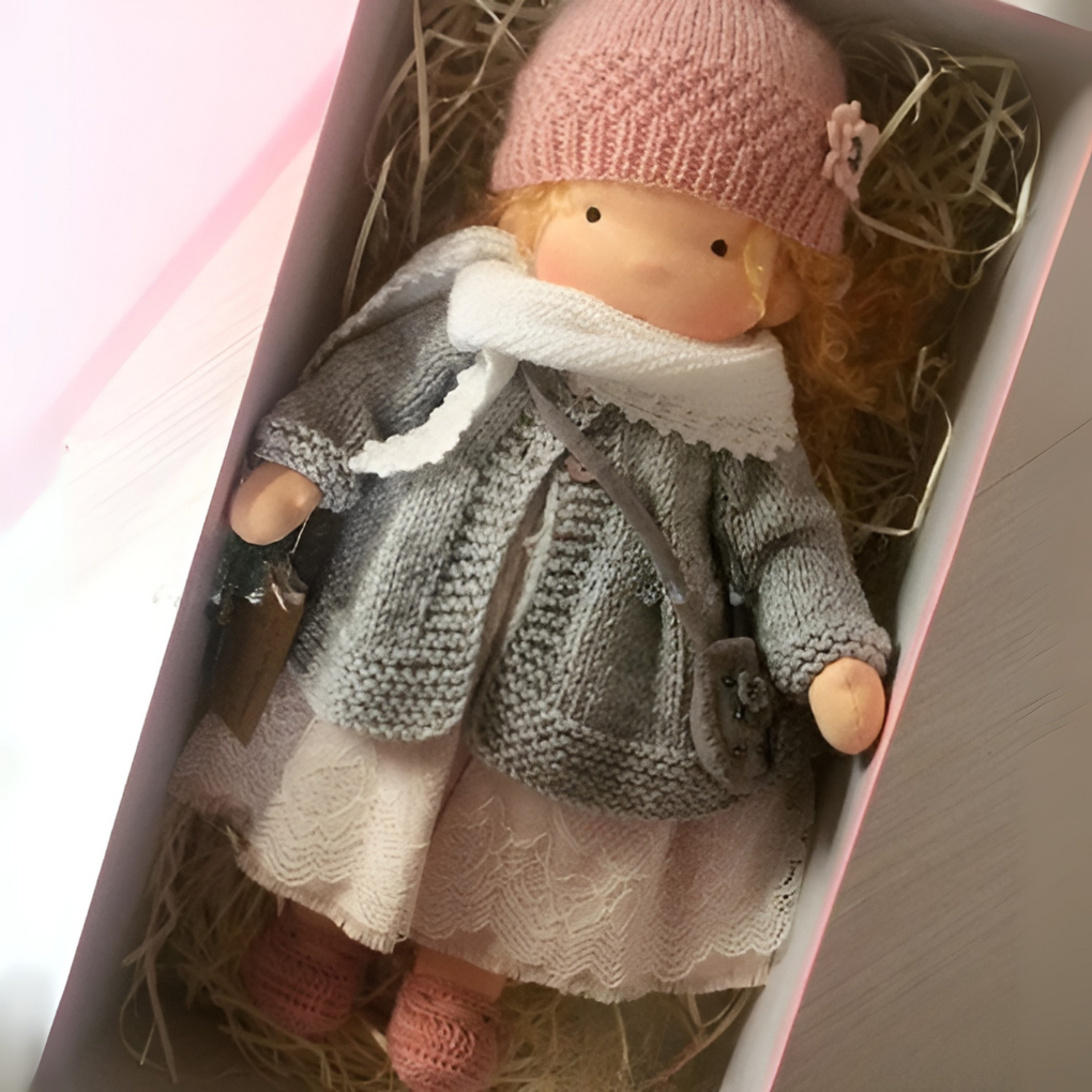 Kids' Handmade Waldorf Cuddly Doll - Soft Natural Playmate