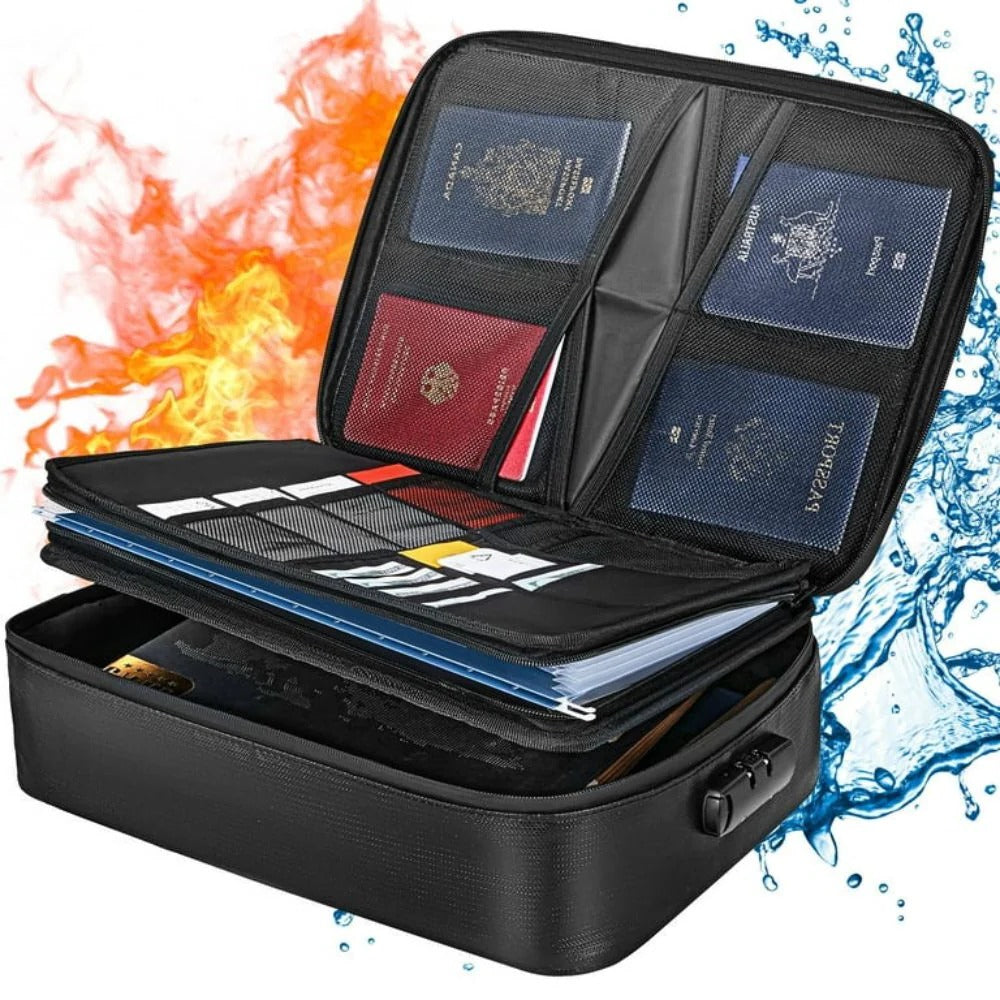 Waterproof Fireproof Document Cash Safe Bag