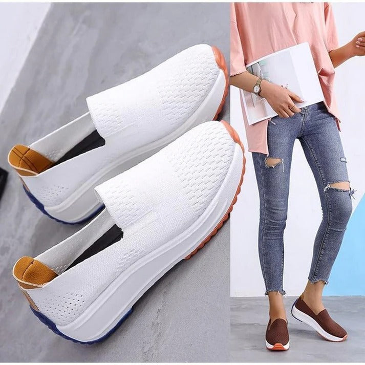 Women's Lightweight Knit Sneakers with Easy-On Fit