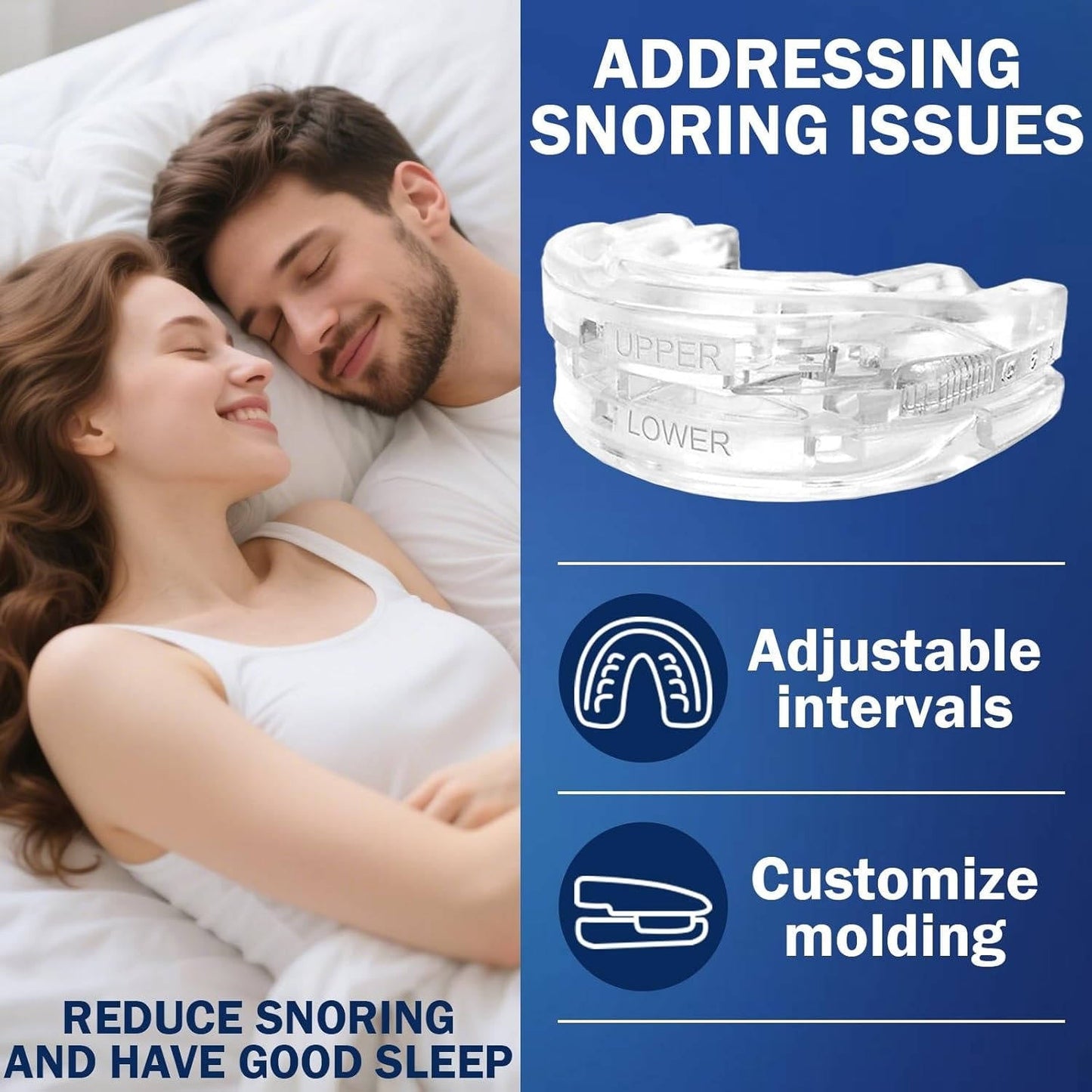 Anti Snore Mouthpiece, Fully Adjustable Anti Snore Mouth Guard