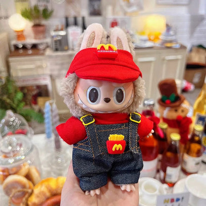 Labubu Outfits for Labubu, Clothes Set for 17cm Lububu Doll,Working Girl Set Cute Doll Workwear Clothing Boy Outfit