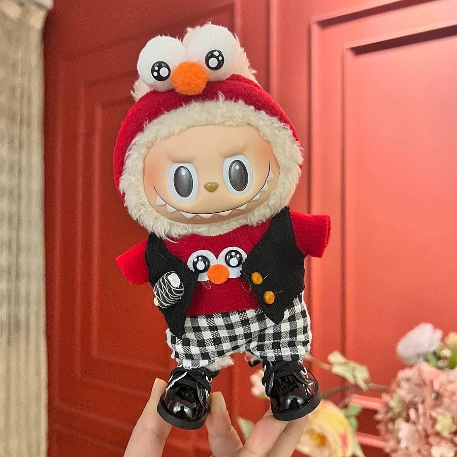 Labubu Outfits for Labubu, Clothes Set for 17cm Lububu Doll,Working Girl Set Cute Doll Workwear Clothing Boy Outfit