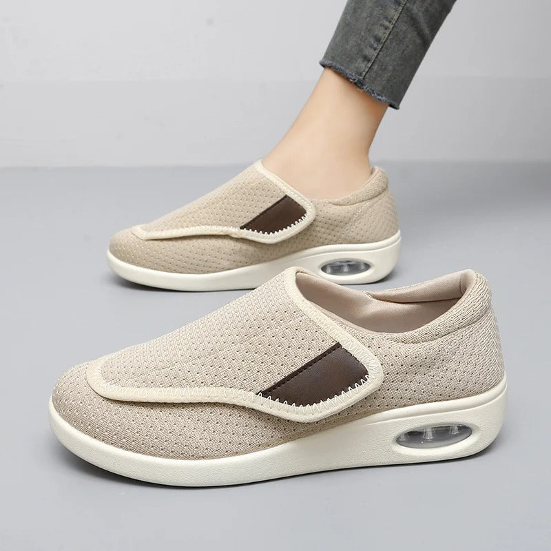 Wide Diabetic Shoes for Swollen Feet with Adjustable Straps and Removable Memory Foam Insoles