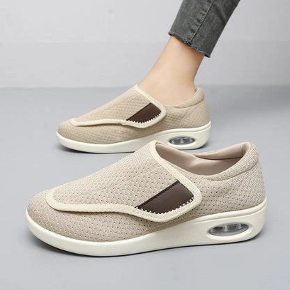 Wide Diabetic Shoes for Swollen Feet with Adjustable Straps and Removable Memory Foam Insoles