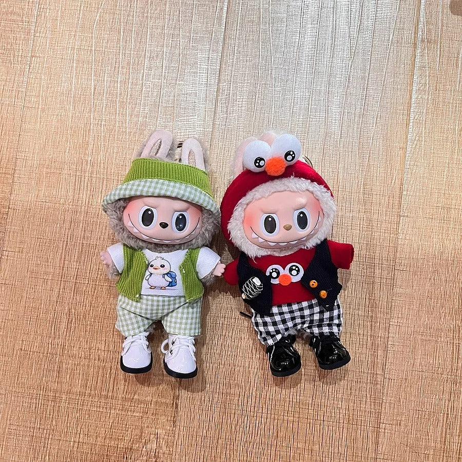 Labubu Outfits for Labubu, Clothes Set for 17cm Lububu Doll,Working Girl Set Cute Doll Workwear Clothing Boy Outfit