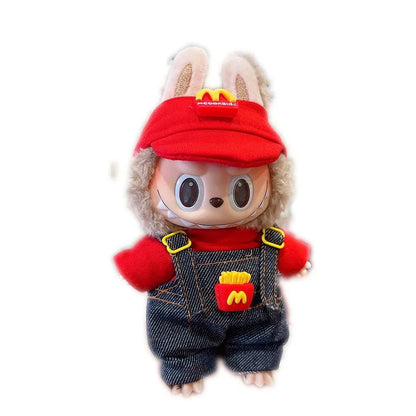Labubu Outfits for Labubu, Clothes Set for 17cm Lububu Doll,Working Girl Set Cute Doll Workwear Clothing Boy Outfit