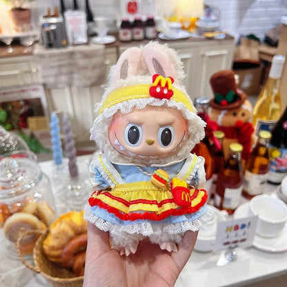 Labubu Outfits for Labubu, Clothes Set for 17cm Lububu Doll,Working Girl Set Cute Doll Workwear Clothing Boy Outfit