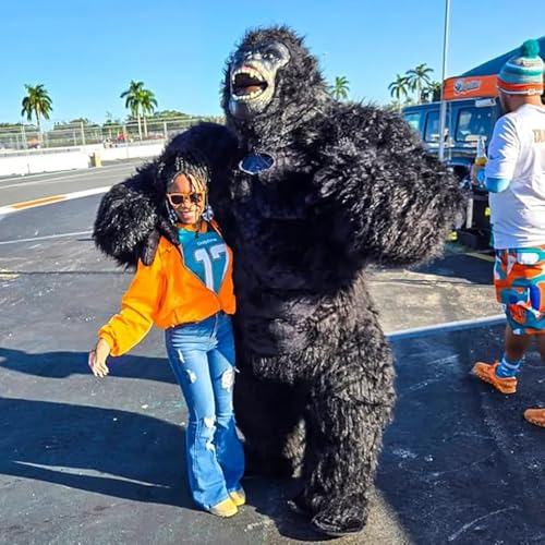 Inflatable Giant Gorilla Costume for Adults - Inflatable Ape Costume Blow up Halloween Mascot